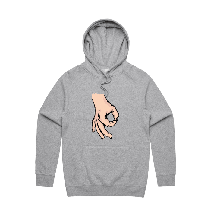 S / Grey / Large Front Print Circle Game 👊 - Unisex Hoodie