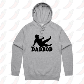 S / Grey / Large Front Print Dad Bod 💪 – Unisex Hoodie