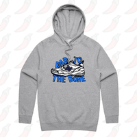 S / Grey / Large Front Print Dad To The Bone 👟 – Unisex Hoodie