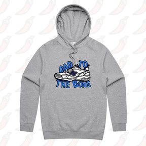 S / Grey / Large Front Print Dad To The Bone 👟 – Unisex Hoodie