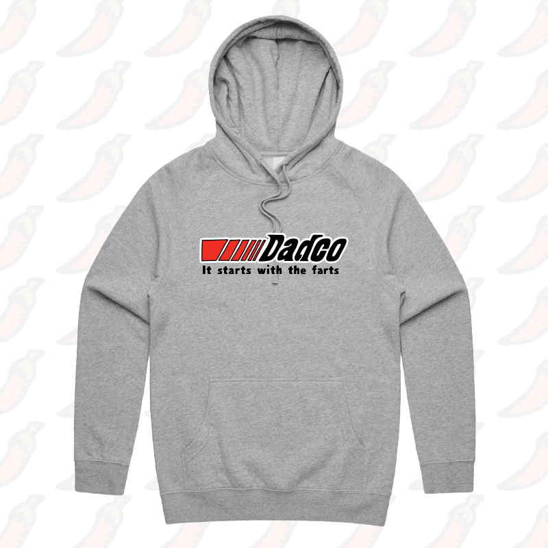 S / Grey / Large Front Print Dadco 🔧💨 – Unisex Hoodie