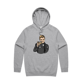 S / Grey / Large Front Print DiCaprio Gatsby Cheers 🍸 - Unisex Hoodie