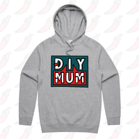 S / Grey / Large Front Print DIY Mum 🔨 – Unisex Hoodie