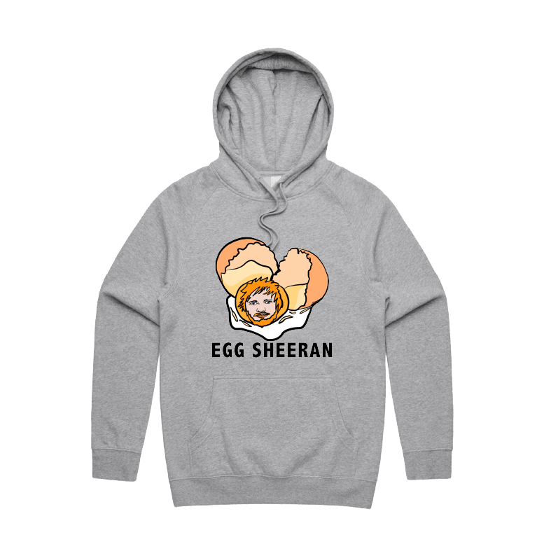S / Grey / Large Front Print Egg Sheeran 🥚 - Unisex Hoodie