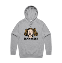 S / Grey / Large Front Print Ermahgerd! 🤓 - Unisex Hoodie