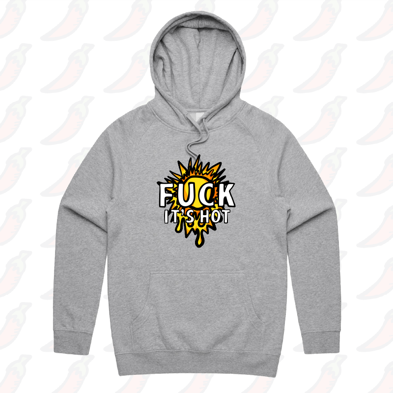 S / Grey / Large Front Print F It’s Hot ☀🤬 - Unisex Hoodie