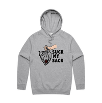 S / Grey / Large Front Print Goon Sack 🍷 - Unisex Hoodie