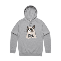 S / Grey / Large Front Print Grumpy Cat! 😾 - Unisex Hoodie