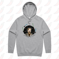 S / Grey / Large Front Print Hello There! 👋 - Unisex Hoodie