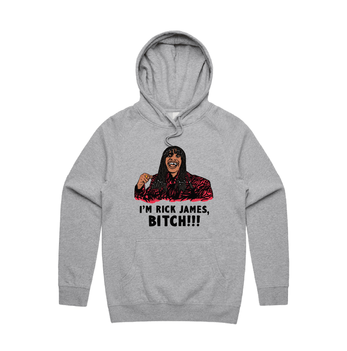 S / Grey / Large Front Print I'm Rick James ✋🏾 - Unisex Hoodie