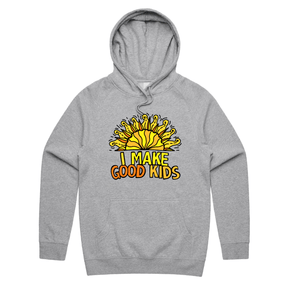 S / Grey / Large Front Print I Make Good Kids 👩‍👧‍👦 - Unisex Hoodie