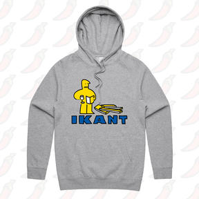S / Grey / Large Front Print IKant 🪛 – Unisex Hoodie