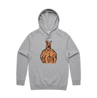 S / Grey / Large Front Print Jacked Kangaroo 🦘 - Unisex Hoodie