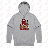 S / Grey / Large Front Print Jim’s Beam 🥃👍 – Unisex Hoodie