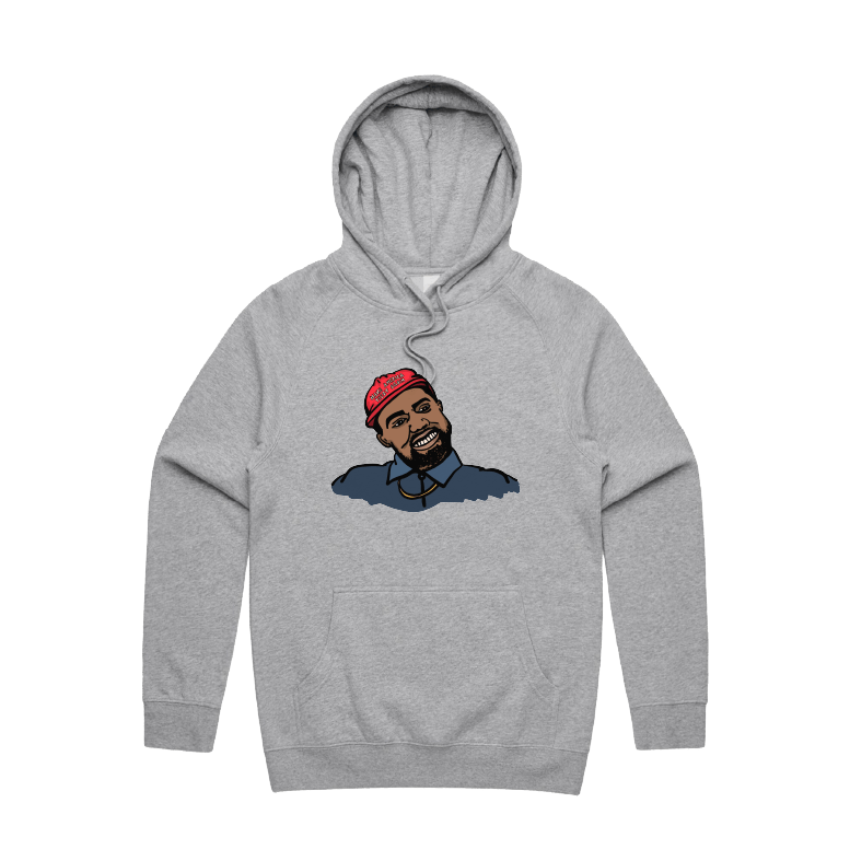 S / Grey / Large Front Print Make America Yeezy Again 🦅 - Unisex Hoodie