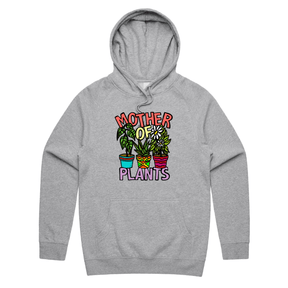 S / Grey / Large Front Print Mother Of Plants 🌱🎍 – Unisex Hoodie
