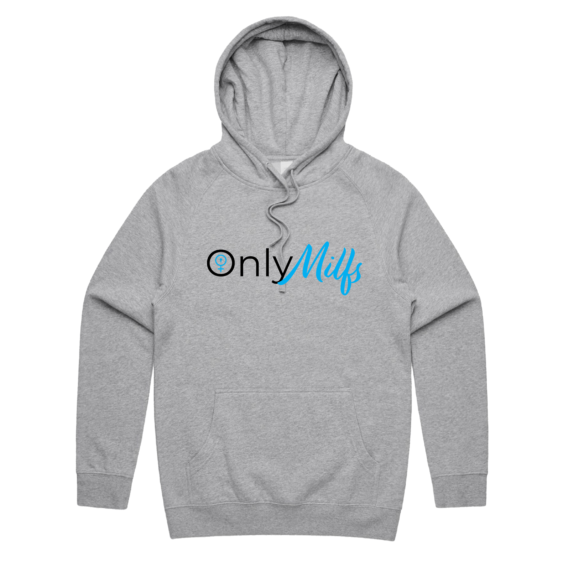 S / Grey / Large Front Print Only Milfs 👩‍👧‍👦👀 - Unisex Hoodie