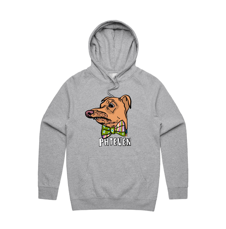 S / Grey / Large Front Print Phteven Good Boy 🐶 - Unisex Hoodie