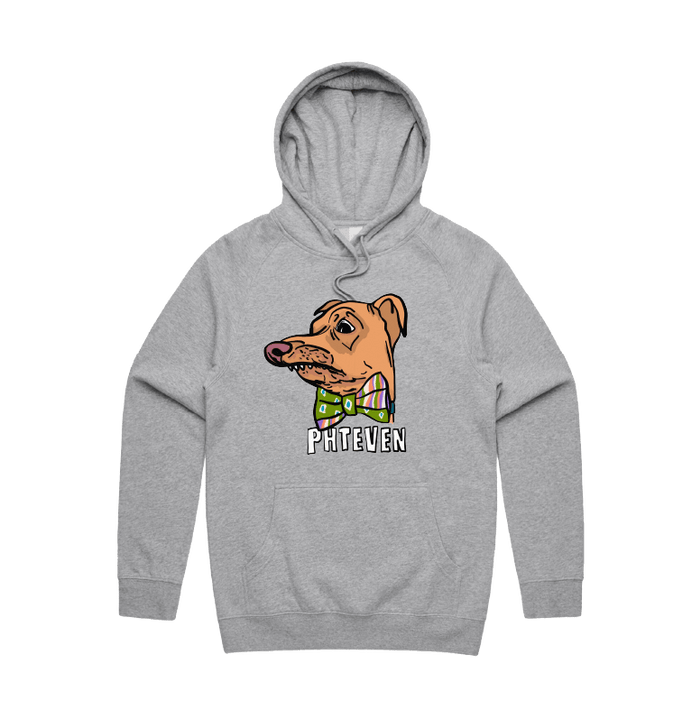 S / Grey / Large Front Print Phteven Good Boy 🐶 - Unisex Hoodie