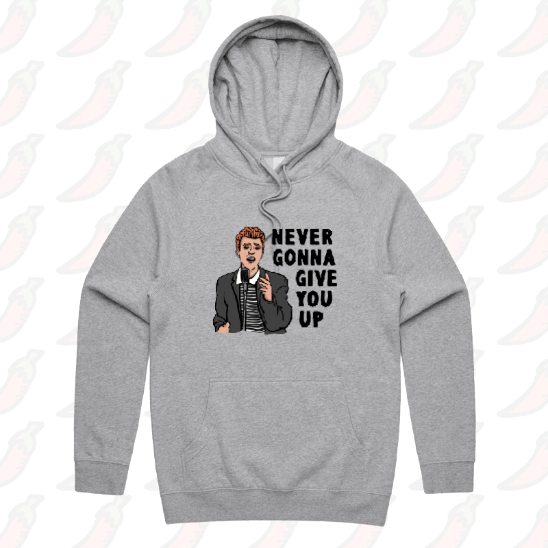 S / Grey / Large Front Print Rick Roll 🎵 - Unisex Hoodie