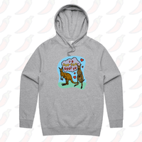 S / Grey / Large Front Print Roo Roo Root Ya 🦘 – Unisex Hoodie