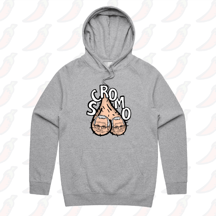 S / Grey / Large Front Print Scromo 🥜🥜  – Unisex Hoodie