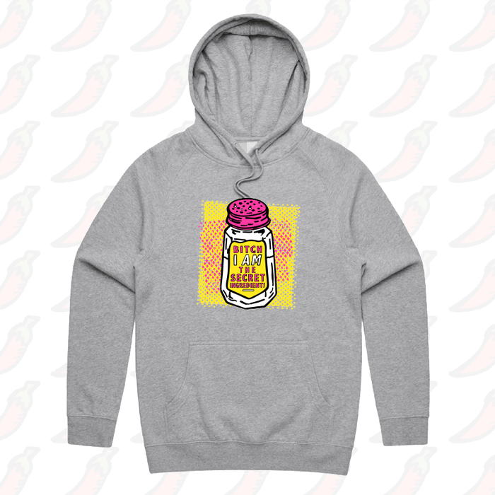 S / Grey / Large Front Print Secret Ingredient 🧂 – Unisex Hoodie