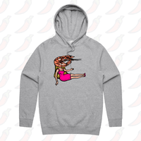 S / Grey / Large Front Print Shrimp on a Barbie 👜 - Unisex Hoodie