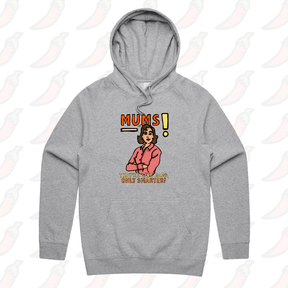 S / Grey / Large Front Print Smart Mum 🧠 –  Unisex Hoodie