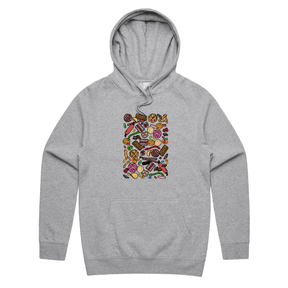 S / Grey / Large Front Print Snacks! 🍬🍪 - Unisex Hoodie