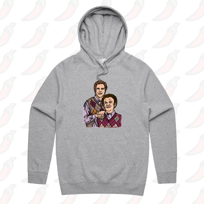 S / Grey / Large Front Print Step Brothers 👨🏽‍🤝‍👨🏻 - Unisex Hoodie