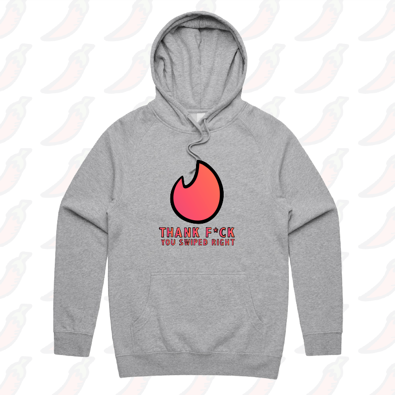 S / Grey / Large Front Print Swipe Right 🔥- Unisex Hoodie