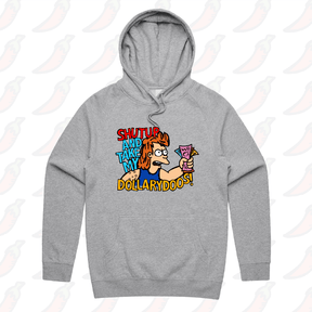 S / Grey / Large Front Print Take My Dollary Doos 💵 – Unisex Hoodie
