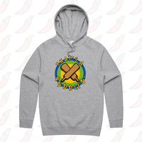 S / Grey / Large Front Print That’s A Paddlin’ 🏏 – Unisex Hoodie