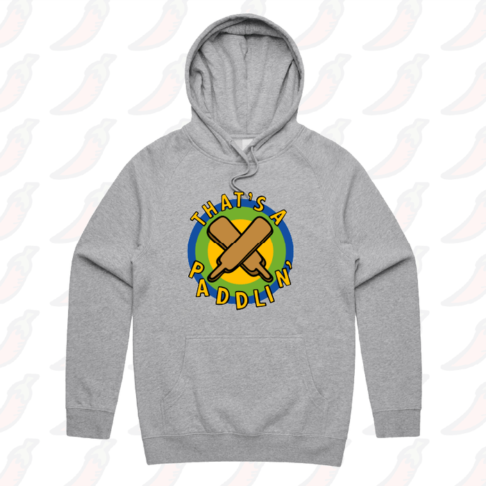 S / Grey / Large Front Print That’s A Paddlin’ 🏏 – Unisex Hoodie
