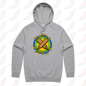 S / Grey / Large Front Print That’s A Paddlin’ 🏏 – Unisex Hoodie