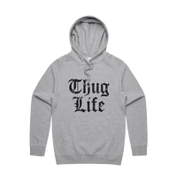 S / Grey / Large Front Print Thug Life 🖕🏾 - Unisex Hoodie