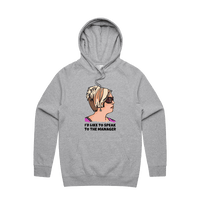 S / Grey / Large Front Print Unleash the Karen 😤 - Unisex Hoodie