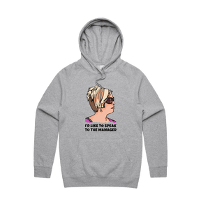 S / Grey / Large Front Print Unleash the Karen 😤 - Unisex Hoodie