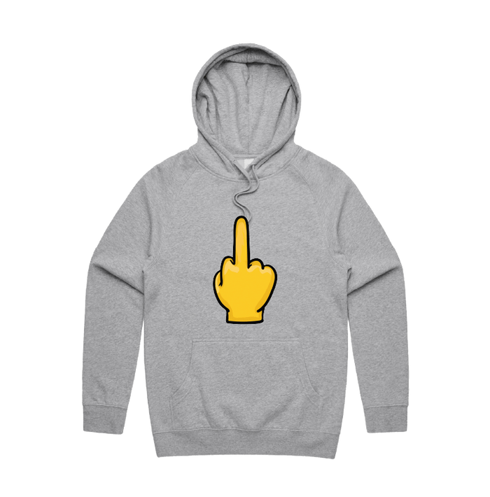 S / Grey / Large Front Print Up Yours 🖕 - Unisex Hoodie