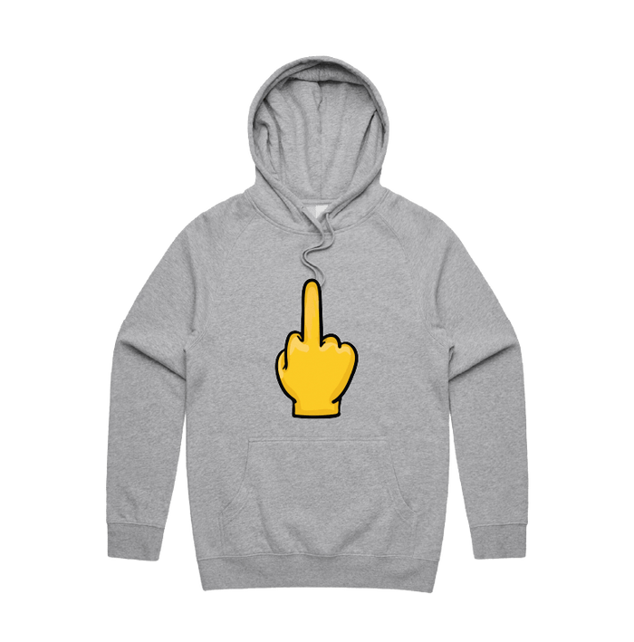 S / Grey / Large Front Print Up Yours 🖕 - Unisex Hoodie