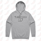 S / Grey / Large Front Print Vaccinated AF 💉 - Unisex Hoodie