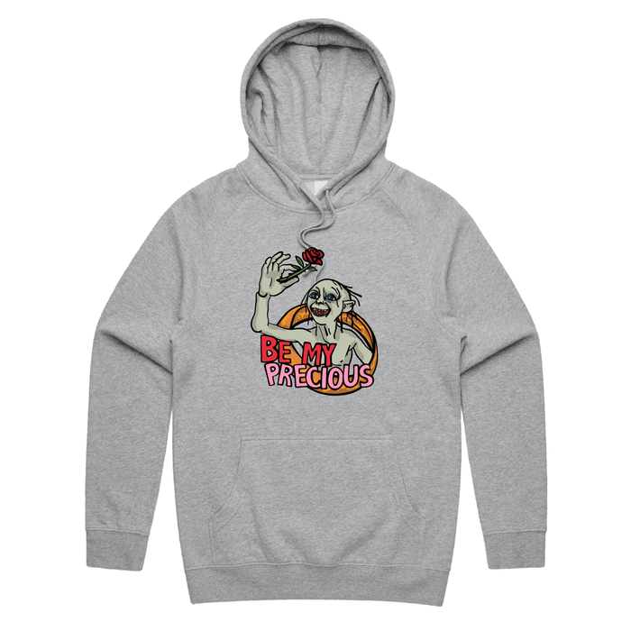 S / Grey / Large Front Print Valentines Precious 🌹 – Unisex Hoodie