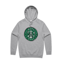 S / Grey / Large Front Print Wake & Bake 🚬 - Unisex Hoodie