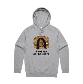S / Grey / Large Front Print Whopper Goldburger 🍔 - Unisex Hoodie