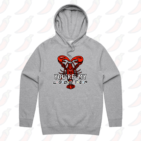 S / Grey / Large Front Print You’re My Lobster 🦞- Unisex Hoodie