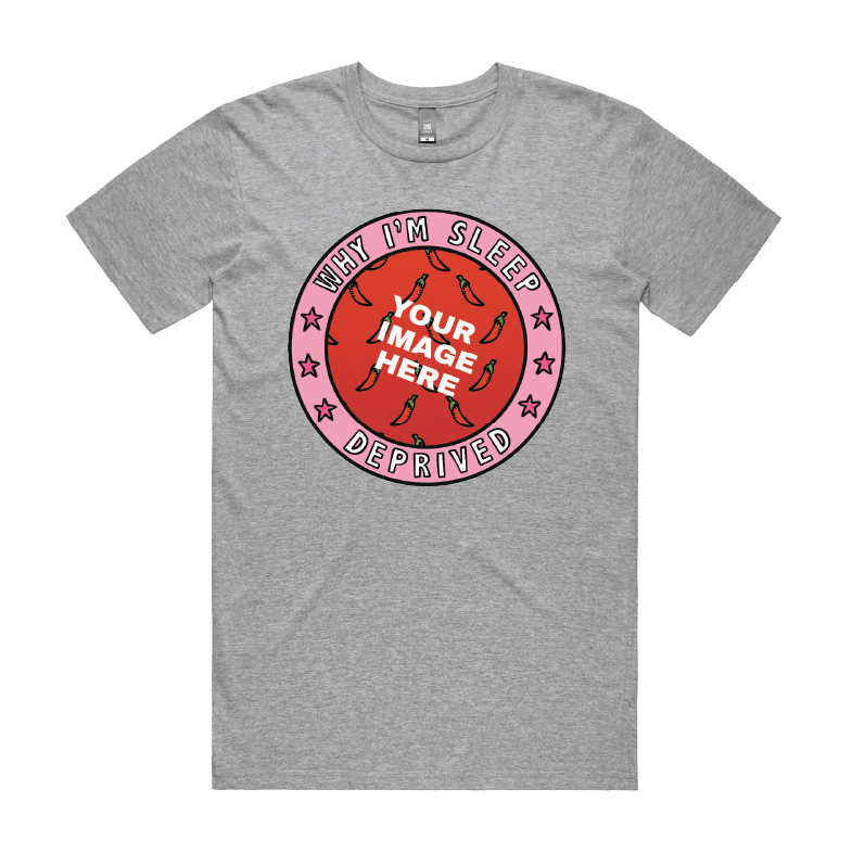 S / Grey Sleep Deprived 👶 - Customisable Men's (Unisex) T Shirt