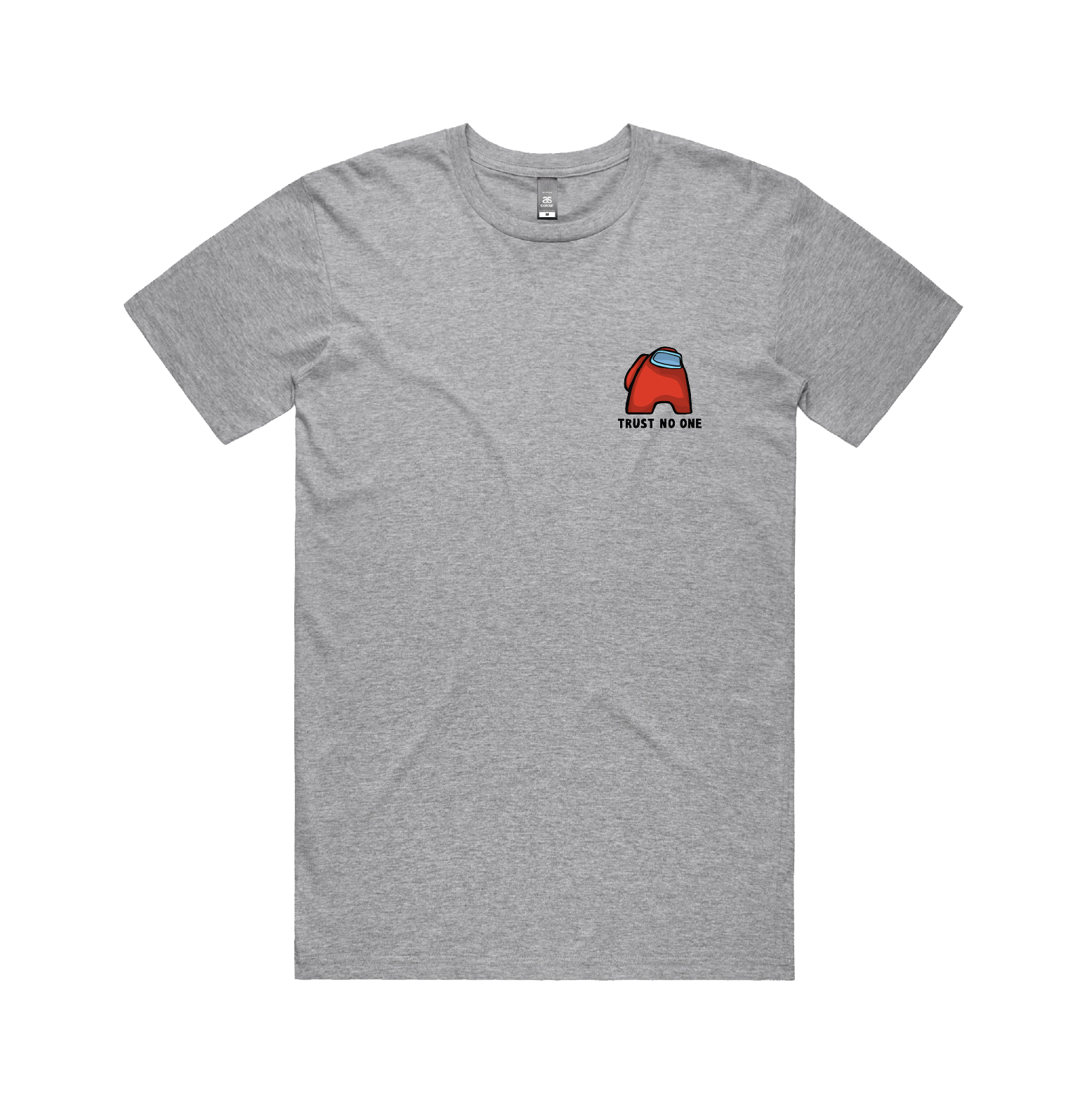 S / Grey / Small Front Design Among Us 👨‍🚀 - Men's T Shirt