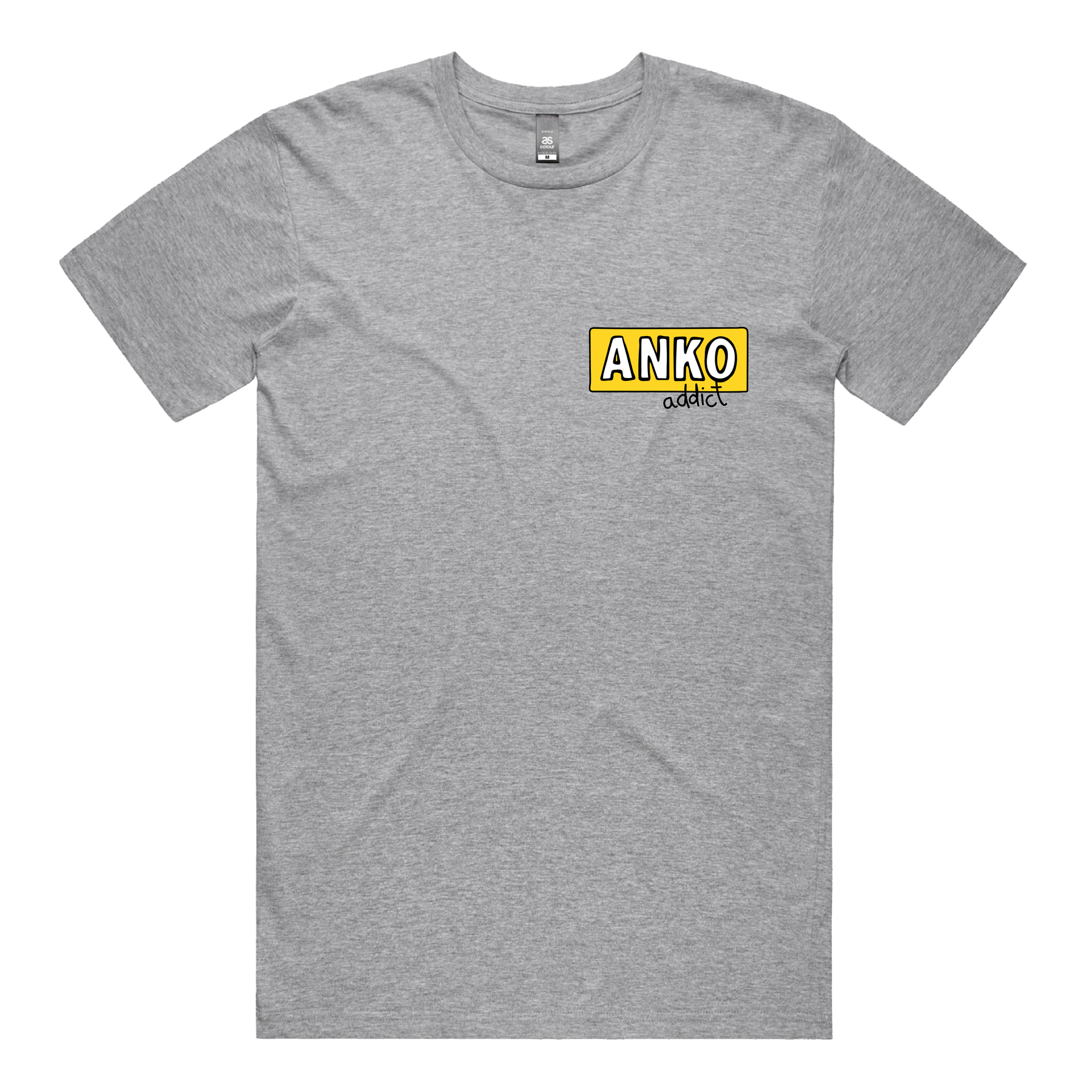 S / Grey / Small Front Design ANKO Addict 💉 - Men's T Shirt