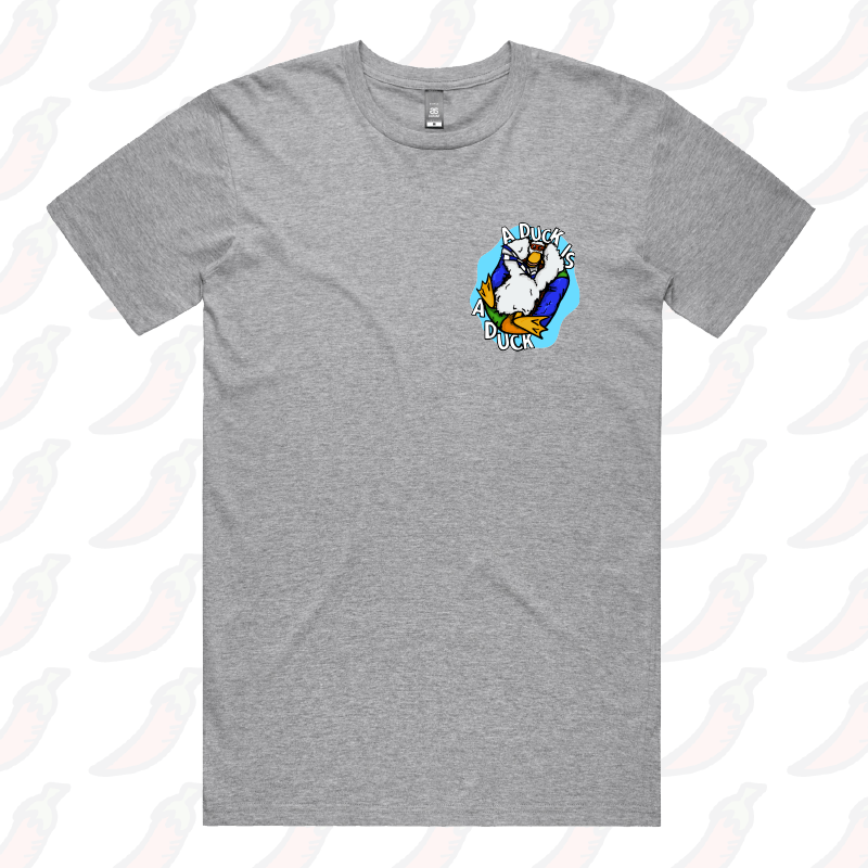S / Grey / Small Front Design Aquaduck 🌊🦆 - Men's T Shirt